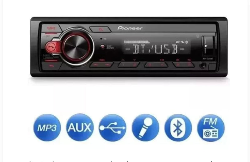 Som automotivo Pioneer MVH S218BT com USB bluetooth e radio