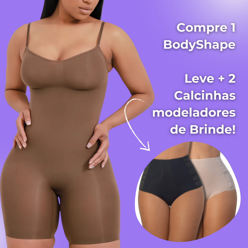 Body Modelador - BodyShaper (+2 Calcinhas Modeladoras BRINDE)