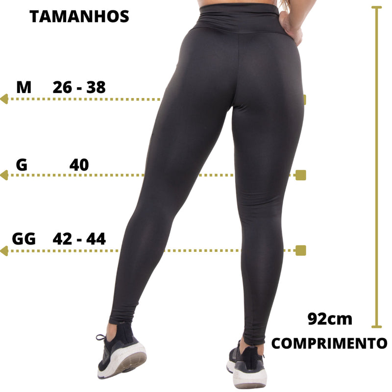 Calça Legging de Academia com Detalhe de Tule Leg Leging Crossfit