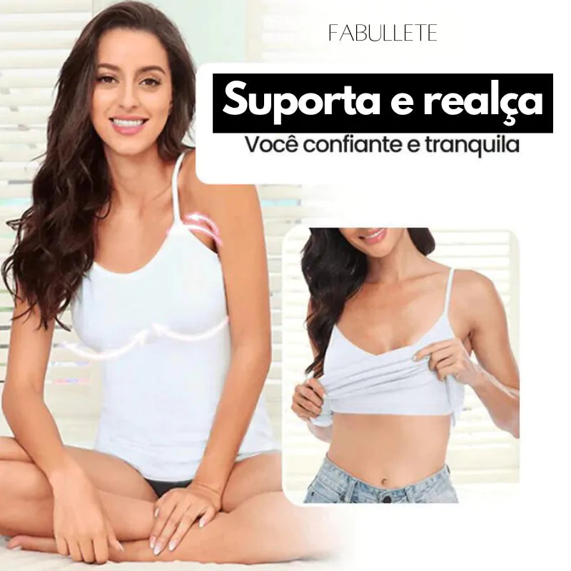 Camiseta Regata com Sutiã Embutido Summer Cami (Compre 2 leve 5)