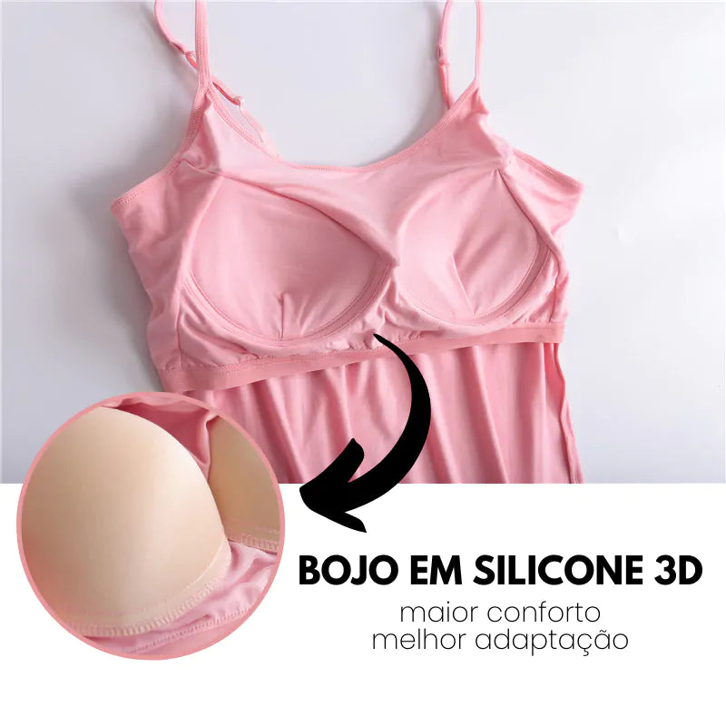 Camiseta Regata com Sutiã Embutido Summer Cami (Compre 2 leve 5)